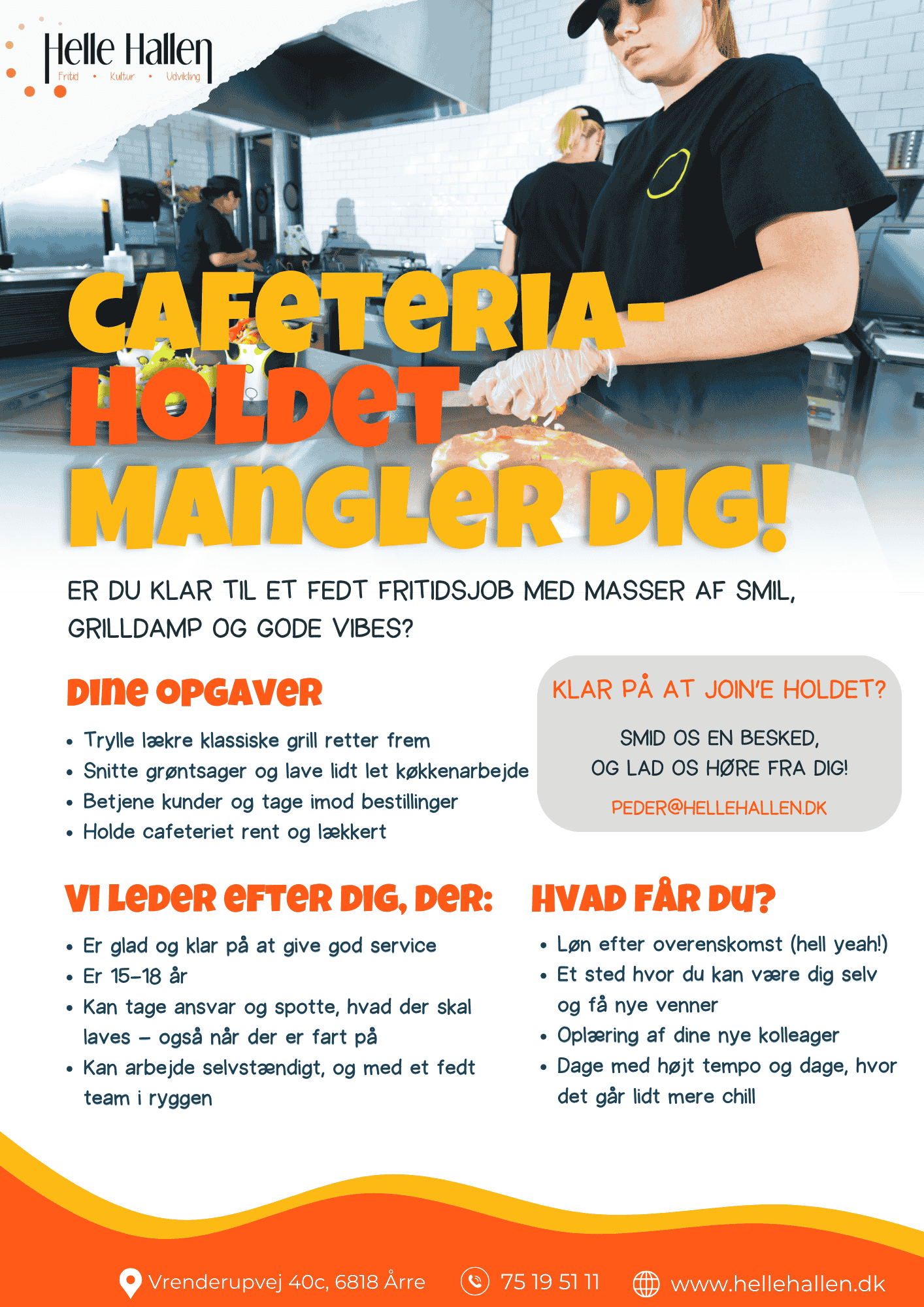 helle hallen job cafeterie medarbejder