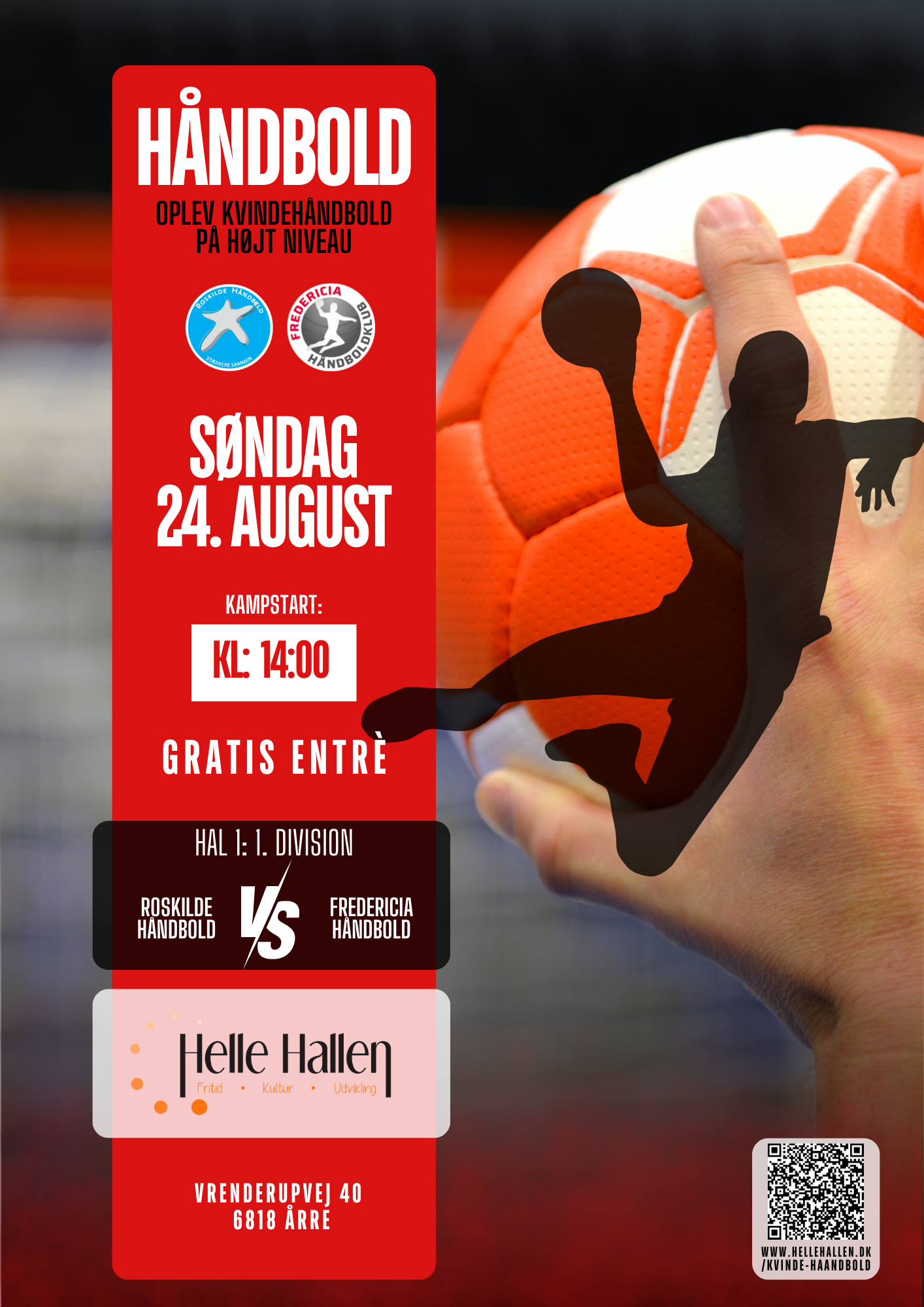 Håndbold kamp plakat helle hallen roskilde