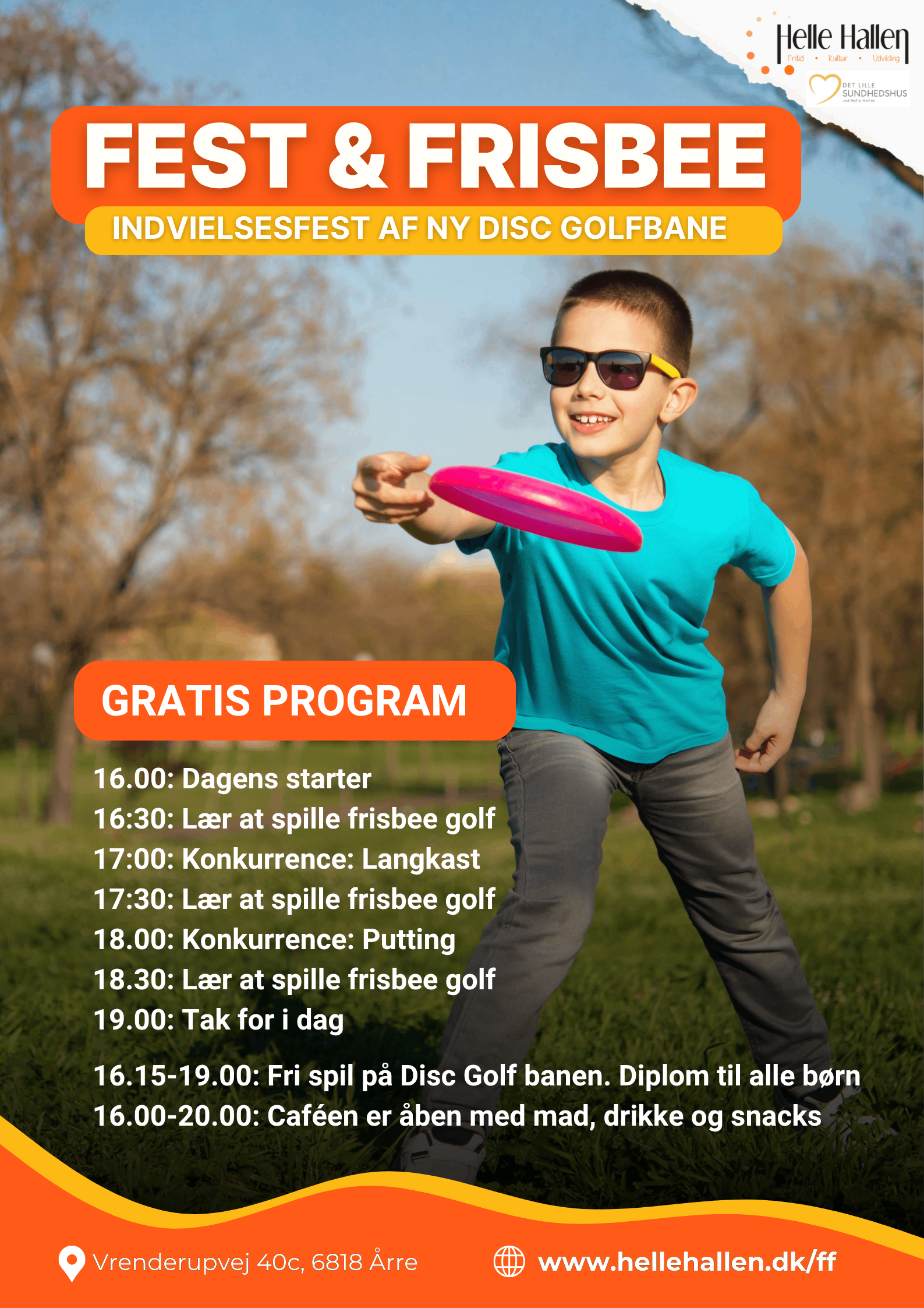 Fest og frisbee i helle hallen indvielse